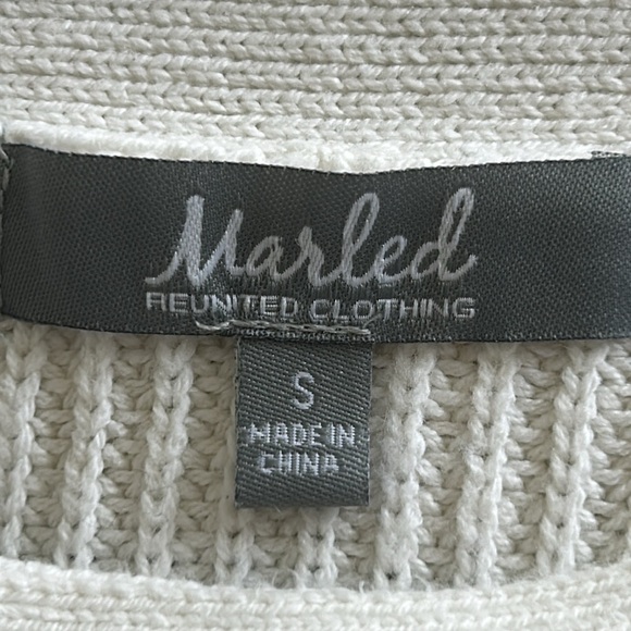 Marled Reunited Clothing Ribbed Oversize Striped Sweater w Side Button Detail - Picture 3 of 9